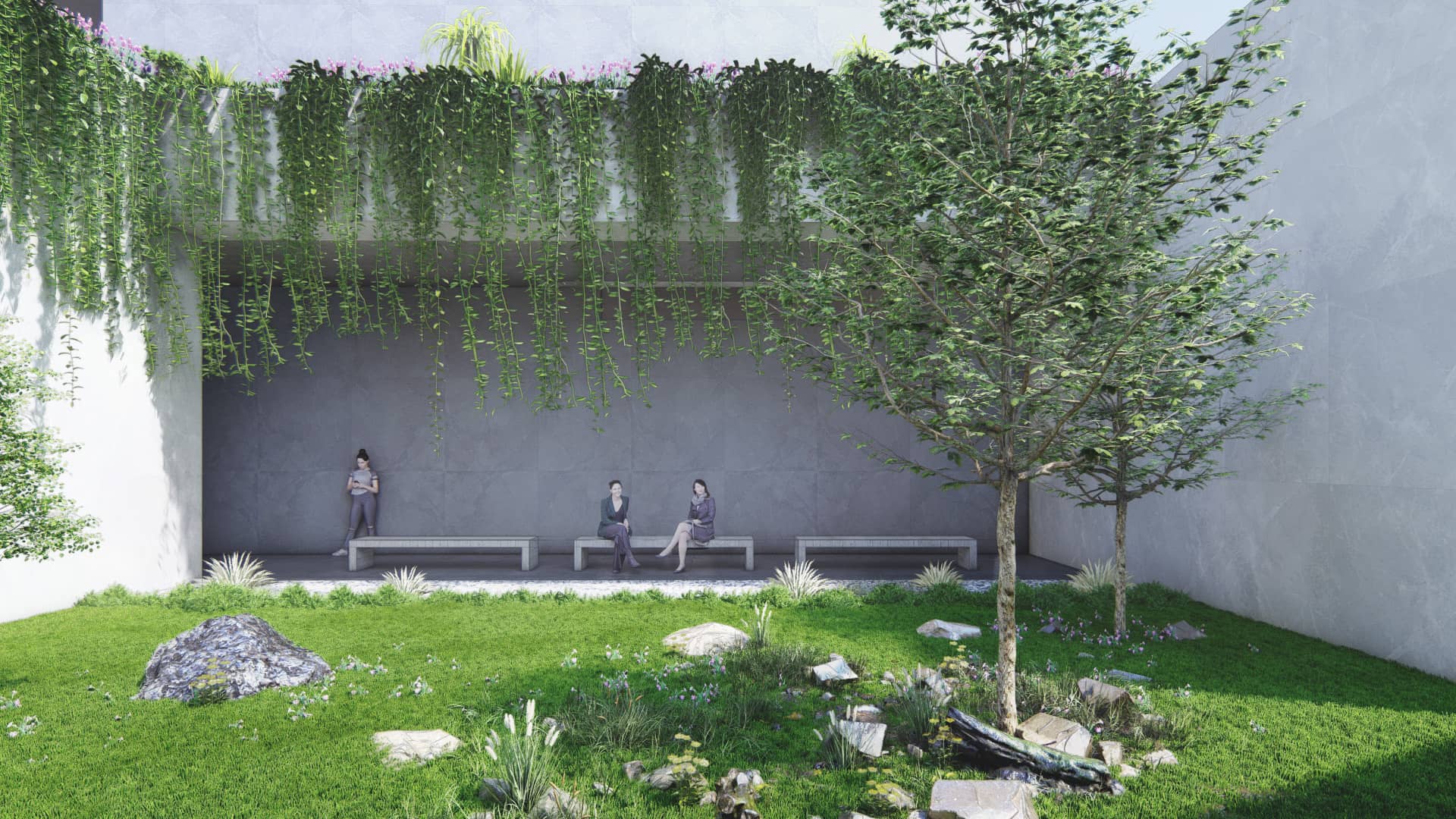 Bercham Memorial Park Garden area