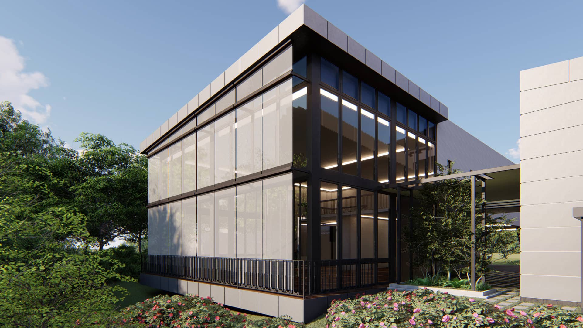 Modern Garage Design in Malaysia angel view