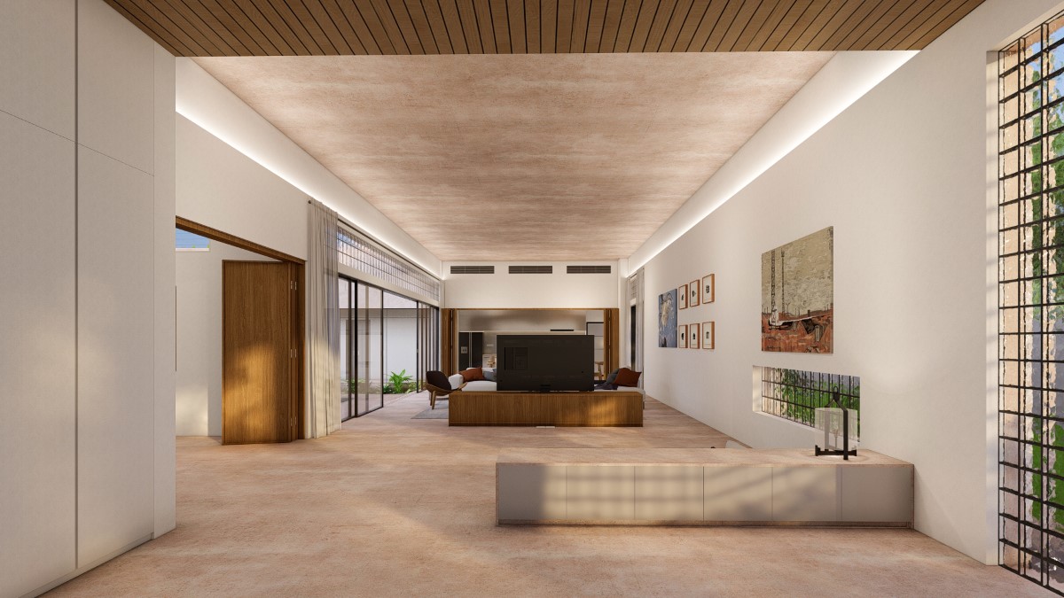 modern bungalow living area design
