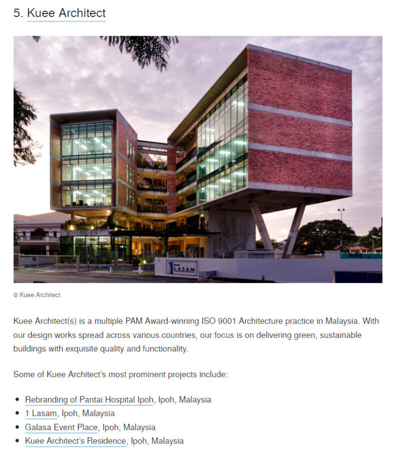 Top Architect Firm in Malaysia